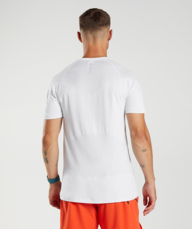 Men's Gymshark Apex T-Shirts White | CA 16A53D